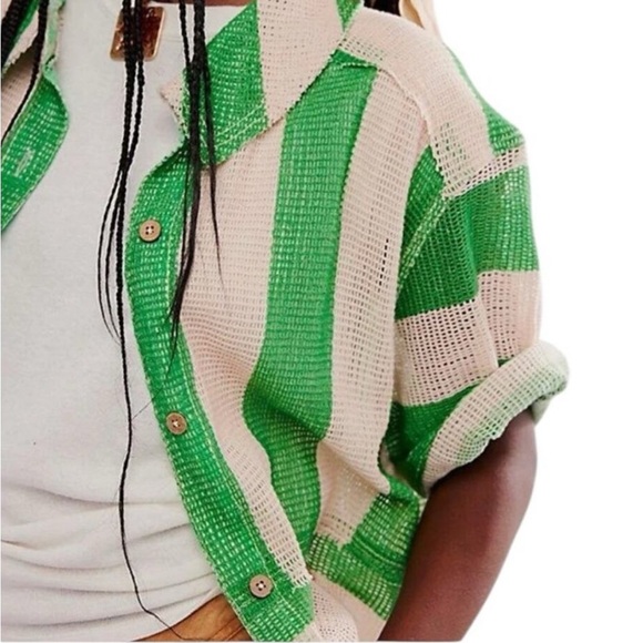 M099 // NWOT // Free People WE THE FREE Del Mar Cabana Shirt // XS - Picture 2 of 11